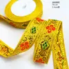 Fita Jacquard fio de ouro e prata estilo retrô bordado de minoria étnica fita de seda floral fita de cetim acessórios para vestuário acessórios decorativos