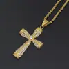 Colar hip-hop de aço inoxidável pingente de cruz de aço titânio acessórios de joias hip-hop simples e modernos europeus e americanos