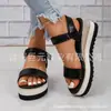 Modelo Nuevo 2026 en Stock Primavera/Verano Comercio Exterior Talla Grande Wish Sitio Independiente Tacón de Cuña Cuerda de Cáñamo Sandalias de Cuña para Mujer