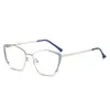 G95252 Gafas Metálicas Lisas con Patillas Estilo Honda Personalizadas Montura de Gafas Protectoras de Moda Tendencia con Lentes Bloqueadoras de Luz Azul