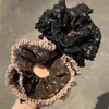 Scrunchie Japonês e Coreano de Menina com Flores Pequenas Estilo Ins Retrô para Coque Elástico Dupla Camada para Rabo de Cavalo Corda de Acessório de Cabelo de Celebridade da Internet