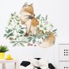 Adesivos de parede simples pintados à mão raposa sala de estar quarto nórdico INS adesivos papel de parede autoadesivo decoração dormitório cabeceira arte