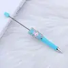 Caneta de Contas Coelho de Açúcar DIY com Borda Furada Caneta Esferográfica Coelho Branco Caneta de Presente Educacional Processamento Fofo Venda por Atacado em Estoque