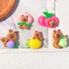 Llavero de Fruta Lindo de Dibujos Animados Colgante para Funda de Teléfono Pasador de Pelo DIY Goma para el Pelo Taza de Agua Materiales de Accesorios DIY
