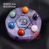 Matriz de Siete Estrellas de Amatista Natural con Base de Cristal Morado y Blanco, Disco de Piedra Cruda de Cristal, Adorno Mayorista para Mejorar la Fortuna en la Oficina en Casa