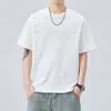 Camiseta de Moda Versátil Bordada de Manga Corta Pesada Estilo Americano Nuevo Verano 2026 para Hombres y Mujeres, Camisa de Media Manga de Marca de Moda para Parejas