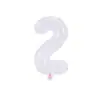 Globos de Letras Blancas de 16 pulgadas A-Z Inglés 26 Letras 0-9 Números Decoración para Fiesta de Cumpleaños Globos de Papel de Aluminio Venta al por Mayor
