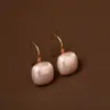 Brincos de Gancho Geométricos Minimalistas Estilo Francês para Cubos de Açúcar com um Toque de Moda de Luxo, Brincos Simples e Elegantes, Requintados e Modernos