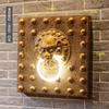 Lámpara de pared retro china Cabeza de dragón de viento faro exterior creativa patio sala de estar pasillo pasillo decoración Zen