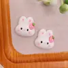 Dibujos Animados Escarchados Lindos Fresa Conejo DIY Accesorios de Resina Funda de Teléfono Pasador Pinza para el Cabello Imán para Nevera Materiales de Decoración