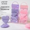 LMLTOP Love Flocking Powder Puff Pacote com 2 unidades Pó de maquiagem macio disponível em dupla face Pó de maquiagem LLT15