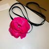 Moda Simple Tejido Cuero Letra Collar de Perlas Nicho Elegante Versátil Cadena de Cuello Lujo Ligero Collar de Alta Gama