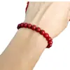 2026 Ano do Cavalo Novo Estilo Chinês Feito à Mão com Contas de Vidro Imitação de Cinábrio Pulseira Feminina Joia Acessórios Yiwu Atacado
