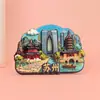 Imanes para Refrigerador de Suzhou Ciudad de Madera Atracciones Culturales y Creativas Regalos Personalizados de Viaje Souvenirs de Reunión Anual Decoraciones para Refrigerador