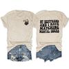Tendência Transfronteiriça Europeia e Americana Eu e Minha Melhor Amiga Temos Camiseta Elegante de Gola Redonda com Estampa Frente e Verso de Manga Curta