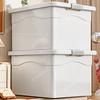 Caja de Almacenamiento Doméstica de Gran Capacidad Dormitorio Ropa Ropa de Cama a Prueba de Polvo Mudanza Plástico Engrosado Organizador Extra Grande