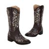 Comercio exterior talla grande 35-48 talla Europea y Americana transfronterizo Amazon zapatos de mujer botas bordadas vintage botas de pareja para hombre y mujer W373
