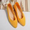 Zapatos Planos de Punta Fina y Boca Baja para Mujer Verano 2025 Zapatos de Mujer Primavera Europeos y Americanos Transpirables Zapatos Planos Talla Grande para Mujer Gorro de Punto