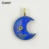 Wt-P2098 Colar com Pingente Geométrico Clássico em Forma de Lua com Pedra Brilhante Pedra Preciosa Ametista Zircônia Colorida Inlaid Joia