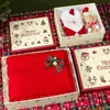 Nueva Caja de Regalo Grande de Santa Claus Bufanda Taza Térmica Regalo Caja de Regalo Navideña Caja Cubierta de Fruta Ping an Cielo