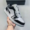 Zapatillas Originales Jordan 1 Obsidian Retro de Caña Baja de Cuero Cómodas para Patinaje Unisex Calzado Deportivo Casual Transpirable