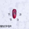 Manicura Lz Nueva Transfronteriza Joyería de Aleación de 26 Letras Popular Japonesa Pistola de Aire Negra Exquisitos Diamantes para Uñas Accesorios
