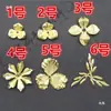 Flores de Hierro Repujado Multicapa de Tres Pétalos, Cuatro Pétalos, Seis Pétalos, Múltiples Pétalos para Decoración de Abanicos DIY
