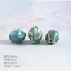 Estilo retro botones de dumplings cuentas de cerámica cuentas de cerámica accesorios de joyería Jingdezhen accesorios hechos a mano con tejido manual cuentas de cerámica
