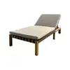 Sillón de exterior para hotel, Silla de playa para piscina de villa, Sillón de teca impermeable y a prueba de sol, Silla de playa de exterior
