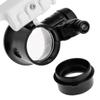 Gafas con luz LED montadas en la cabeza lupa Jade micro-tallado 4 grupos lentes reemplazables HD alta potencia reparación de reloj de teléfono móvil