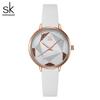 Shengke shengke K0117 reloj de figura geométrica reloj de pulsera para mujer cuarzo cristal tallado reloj de estudiante