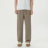 Moda de Verano 2026 Simple Versátil Cómodo Holgado Caqui Pierna Recta Casual Pantalones Cintura Media En Stock
