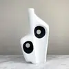 Vaso de Flores Geométrico Moderno Simples Nórdico Preto e Branco Torcido Ornamentos Modelo Casa Escritório de Vendas Decorações Suaves