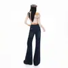 Jeans Infantil Laranja #StreetwearAmericano Garota Apimentada Elástico Micro Flare Feminino Emagrecedor Valorizador Estiloso Versátil Boca de Sino