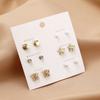 Europa y Estados Unidos transfronterizo nuevo traje de aretes ventas directas de fábrica traje de una semana combinación de aretes lujo ligero sensación de alta gama perla mujer