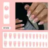 Popular Comercio Exterior Primavera y Verano Fresca Moda Estilo Ins Europeo y Americano Brillante Lentejuela Usable Cuadrado Longitud Media Uñas Usables