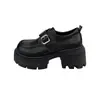 Mocassins Estilo Britânico Retrô Feminino 2026 Novo Início de Outono Salto Alto Grosso Solas Grossas Mary Jane Petite Sapatos Pequenos de Couro