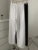 Pantalones Casuales de Pierna Recta de Cintura Alta de Color Sólido Estilo Elegante Old Money para Mujer, Relajados y Adelgazantes, Pantalones de Pierna Ancha Finos de Otoño Perezoso Transfronterizos