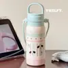 Copo Portátil para Viagem ao Ar Livre, Novo Copo Térmico de Dupla Bebida com Aparência Elegante para Meninas, Copo de Água Especial para Alunos do Ensino Fundamental Levarem para a Escola