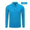 Camisas Polo de Manga Longa para Homens e Mulheres, Cor Sólida, Gola Lapela, Roupa de Trabalho, Roupa de Trabalho com Logo Personalizado Impresso, Camisas Culturais para Grupos