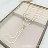 Collar Único de Cadena con Borla, Collar de Cadena Chopard de una Sola Aguja, Cadena Desnuda Versátil Simple de Temperamento Dulce de Moda