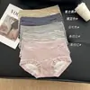Ropa Interior Clásica a Rayas Estilo Coreano para Niñas Tela de Algodón Puro Estilo de Cintura Media Borde Elástico Transpirable Ropa Interior para Mujer Venta al por Mayor