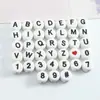Amazon Xiyin Venda Quente 6x 10mm Contas Cerâmicas com Alfabeto Material para Fazer Pulseira DIY Infantil Conjunto de Contas