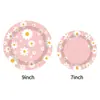 Suministros para Fiesta Temática de Margaritas Rosas Transfronterizos Servilletas de Papel Desechables, Vasos de Papel, Platos de Papel, Juego de Vajilla Floral