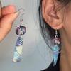 "Burbuja Arcoíris" Pendientes de Colores Dopamina con Cuentas Diseño Nuevo 2025 Pendientes Versátiles Lindos Dulces