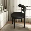Taburete de Maquillaje de Moda Silla de Escritorio Estilo Ins con Respaldo, Silla de Maquillaje para Tocador de Dormitorio, Lujo Ligero y Sencillo