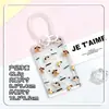 Porta-Cartão Transparente Deslizante Desenho Animado Anti-Perda Cartão de Campus Porta-Cartão de Água Cordão para Pescoço Capa Protetora para Crachá de Trabalho Lanyard Estilo Fofo