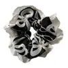 Goma para el pelo de algodón bordada estilo coreano con bordes ondulados, versátil scrunchie con volantes, cuerda para el pelo de alta gama con volantes, accesorio para el pelo para mujer