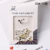 Joias de Liga para Nail Art Japonesa Laço Dourado Champagne Diamante Branco Broca de Unha para Fototerapia Rebite Acessórios de Metal