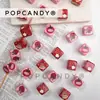 Bolo de Cogumelo Série Ursinho Fofo Ilustração Quadrados Miçangas Soltas Pulseira Colar Artesanal Acessórios para Miçangas Materiais